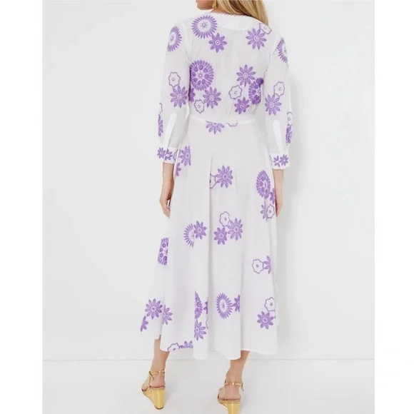 NIMO WITH LOVE White and Purple Azurite Dress NEW - Picture 5 of 12